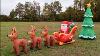 7 Ft Santa Toy Gifts Sleigh Reindeer Inflatable Christmas Yard Decor Led
